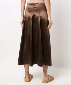 Vince Brown 'Panelled Satin Slip Midi Skirt' Clothing