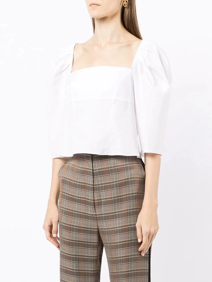 Vince White 'Square Neck Structured Sleeve Top' Clothing 5 Vince White 'Square Neck Structured Sleeve Top' Clothing