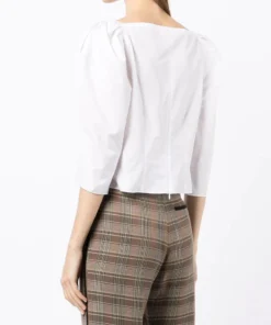 Vince White 'Square Neck Structured Sleeve Top' Clothing 10 Vince White 'Square Neck Structured Sleeve Top' Clothing