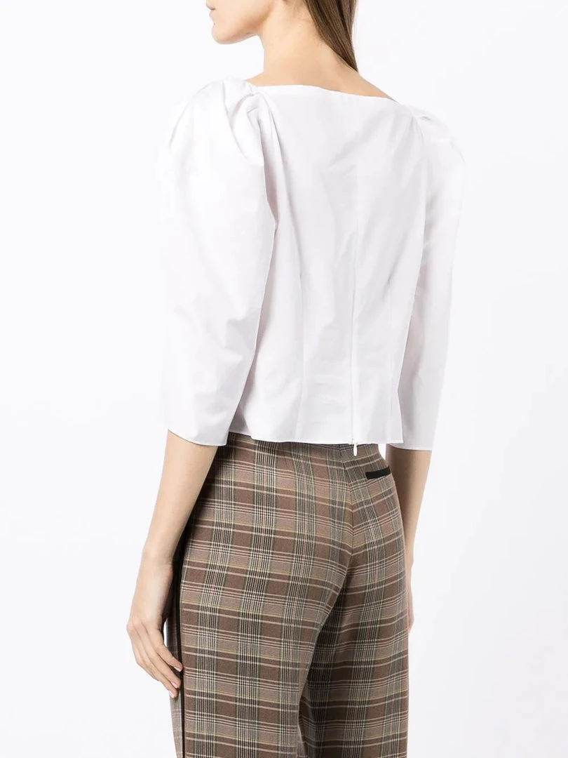 Vince White 'Square Neck Structured Sleeve Top' Clothing 6 Vince White 'Square Neck Structured Sleeve Top' Clothing