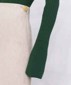 Vince Clothing Light Grey ‘Cropped Wide Leg Trousers’