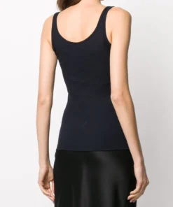 Vince Clothing Navy 'Ribbed Vest Top’