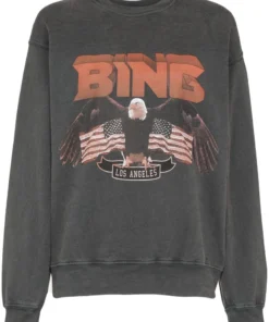 Anine Bing Clothing Faded Black 'Vintage Bing Sweatshirt'