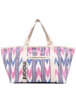 Isabel Marant Ecru 'Warden' Large Woven Tote Bag