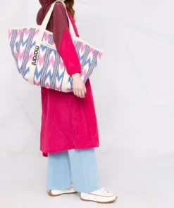 Isabel Marant Ecru 'Warden' Large Woven Tote Bag