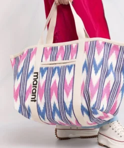 Isabel Marant Ecru 'Warden' Large Woven Tote Bag