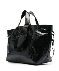 Isabel Marant New In Black 'Wardy' Crinkle Tote Bag
