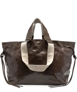 Isabel Marant New In Dark Khaki 'Wardy' Crinkle Tote Bag