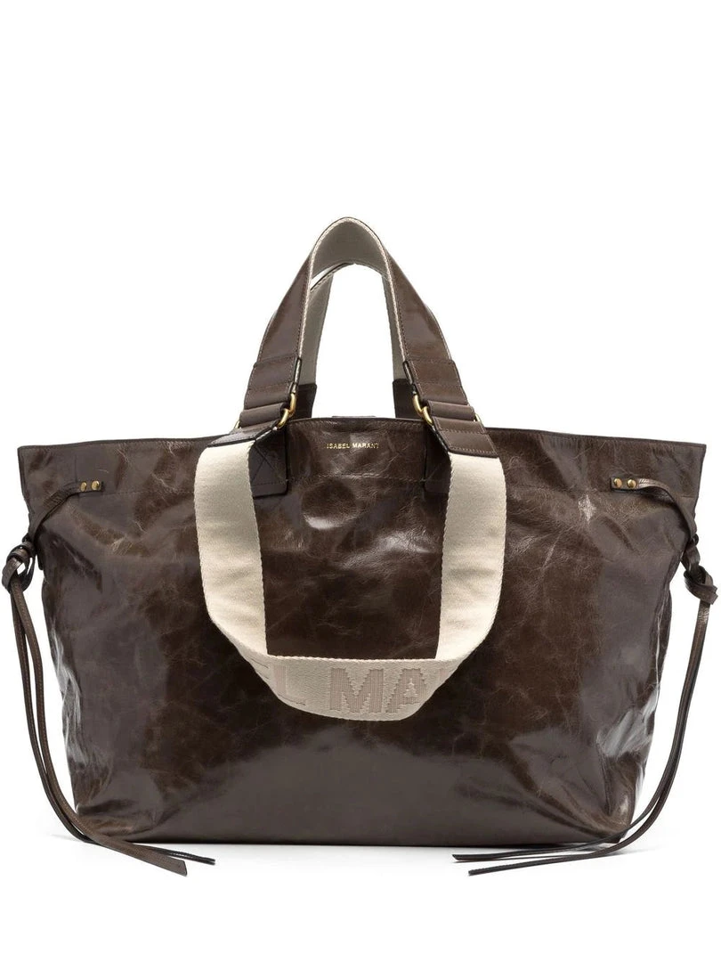 Isabel Marant New In Dark Khaki 'Wardy' Crinkle Tote Bag 3 Isabel Marant New In Dark Khaki 'Wardy' Crinkle Tote Bag