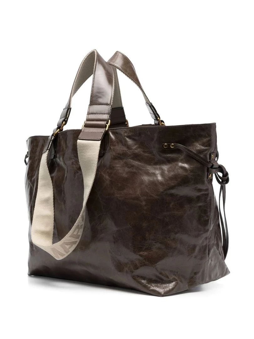 Isabel Marant New In Dark Khaki 'Wardy' Crinkle Tote Bag 6 Isabel Marant New In Dark Khaki 'Wardy' Crinkle Tote Bag