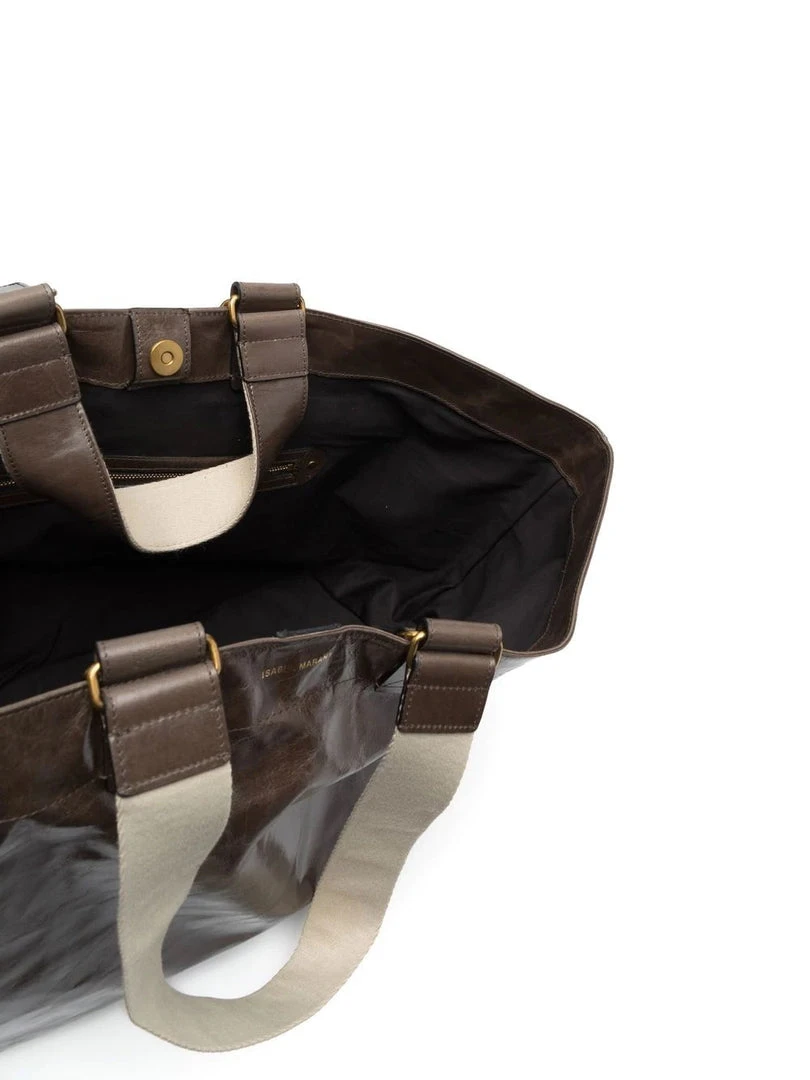 Isabel Marant New In Dark Khaki 'Wardy' Crinkle Tote Bag 8 Isabel Marant New In Dark Khaki 'Wardy' Crinkle Tote Bag