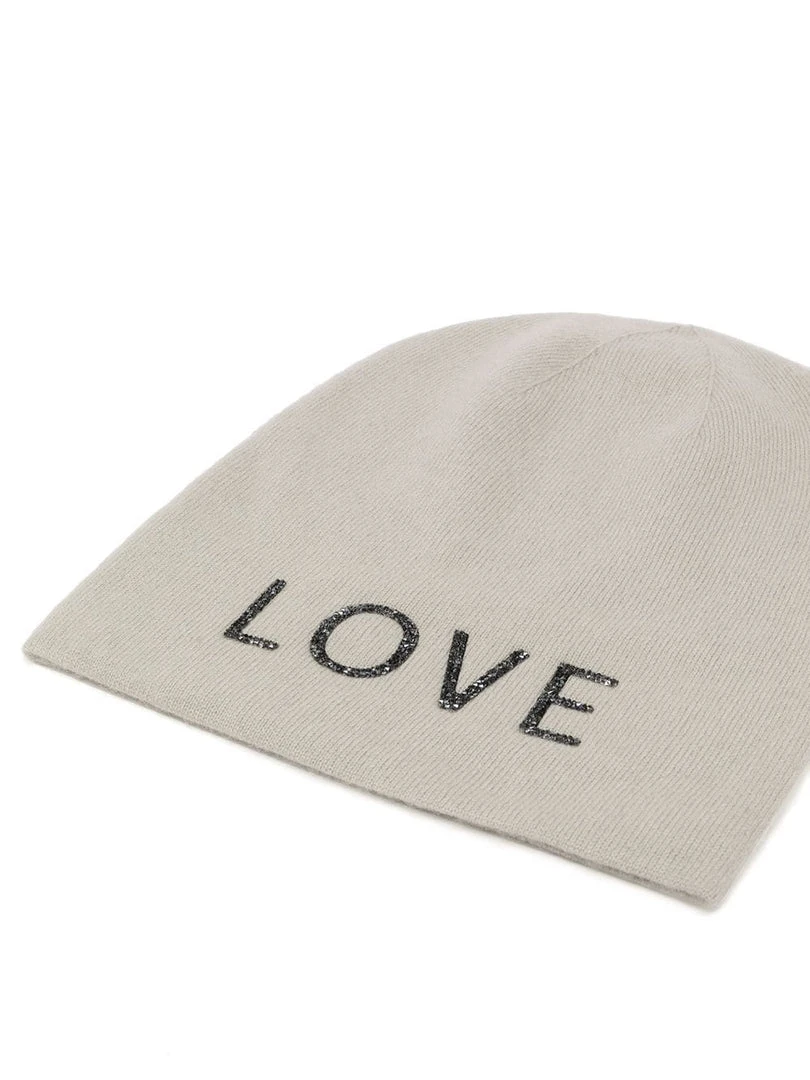 Warm Me Accessories Light Grey 'Damian Love Black Crystal Hat' 4 Warm Me Accessories Light Grey 'Damian Love Black Crystal Hat'