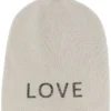 Warm Me Accessories Light Grey 'Damian Love Black Crystal Hat'