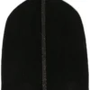 Warm Me Black 'Damian Stripe Hem Hat'