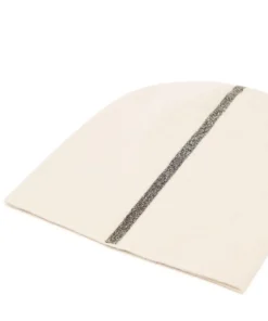 Warm Me Accessories White 'Damian Stripe Hat'