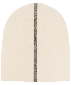 Warm Me Accessories White 'Damian Stripe Hat'