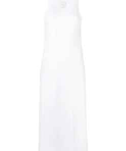Studio Nicholson White 'Flint' Racer Vest Dress Clothing