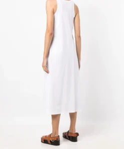 Studio Nicholson White 'Flint' Racer Vest Dress Clothing