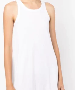 Studio Nicholson White 'Flint' Racer Vest Dress Clothing