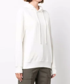 Moncler 'White Logo Detail Hoodie'