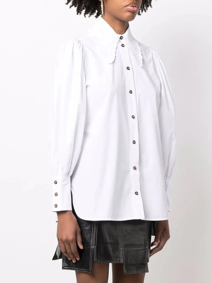 Ganni 'White Oversized Pointed Collar Shirt' 5 Ganni 'White Oversized Pointed Collar Shirt'