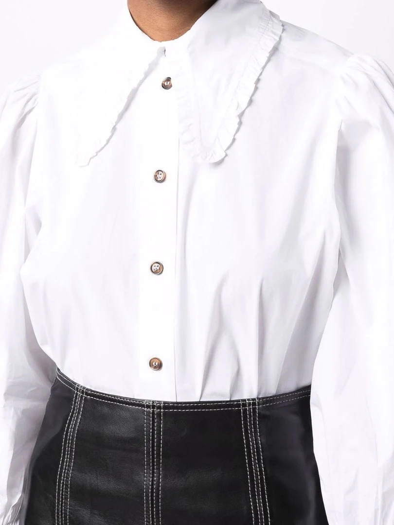 Ganni 'White Oversized Pointed Collar Shirt' 7 Ganni 'White Oversized Pointed Collar Shirt'