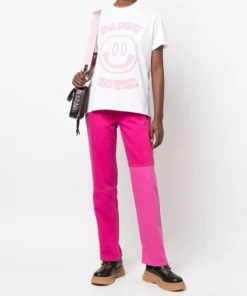 Ganni New In White 'Smiley Hotel T-shirt'