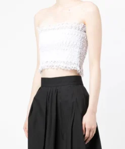 Charo Ruiz White 'Wallis' Lace Bandeau Top Clothing