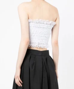 Charo Ruiz White 'Wallis' Lace Bandeau Top Clothing