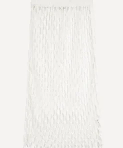 DRIES VAN NOTEN Clothing White ‘Helido’ Mesh Midi Skirt