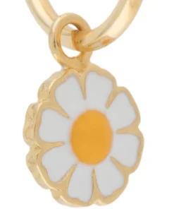Wilhelmina Garcia Accessories ‘White Daisy Hoop Earring’
