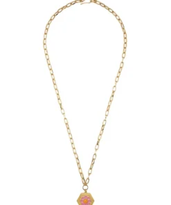Wilhelmina Garcia 'Pink Daisy Chain Necklace' Accessories