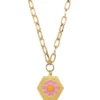 Wilhelmina Garcia 'Pink Daisy Chain Necklace' Accessories