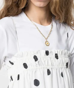 Wilhelmina Garcia Accessories ‘White Daisy Chain Necklace’