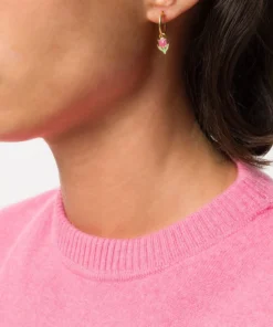 Wilhelmina Garcia ‘Pink Tulip Hoop Earring’