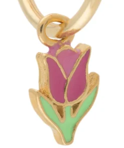 Wilhelmina Garcia ‘Pink Tulip Hoop Earring’