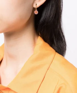 Wilhelmina Garcia Accessories 'Pink Daisy Hoop Earring'