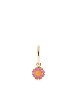Wilhelmina Garcia Accessories 'Pink Daisy Hoop Earring'