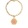 Wilhelmina Garcia ‘Pink Daisy Charm Bracelet’