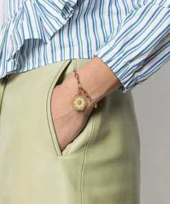 Wilhelmina Garcia ‘White Daisy Charm Bracelet’