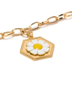 Wilhelmina Garcia ‘White Daisy Charm Bracelet’