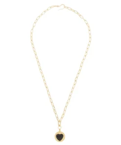 Wilhelmina Garcia ‘Black Heart Chain Necklace’ Accessories