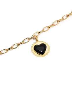 Wilhelmina Garcia 'Black Heart Charm Bracelet' Accessories