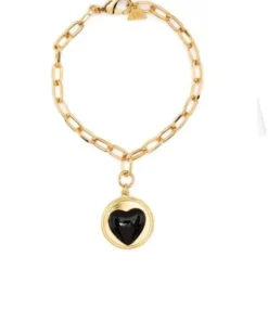 Wilhelmina Garcia 'Black Heart Charm Bracelet' Accessories