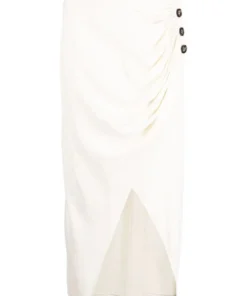 Self Portrait 'Wrap Button Midi Skirt' Clothing