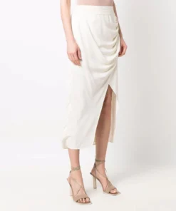 Self Portrait 'Wrap Button Midi Skirt' Clothing