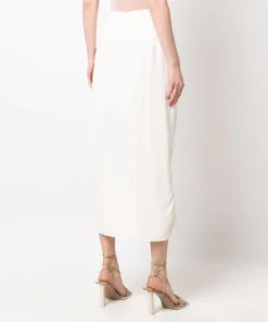 Self Portrait 'Wrap Button Midi Skirt' Clothing