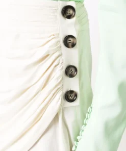 Self Portrait 'Wrap Button Midi Skirt' Clothing