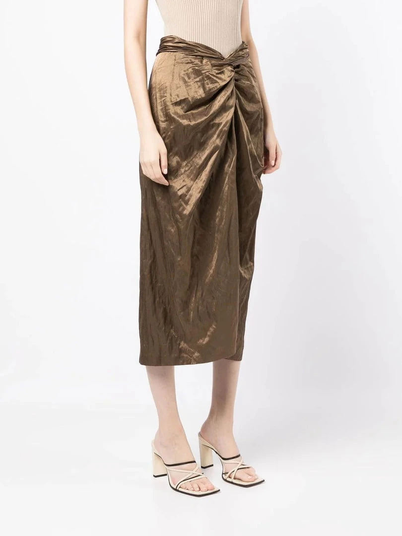 Vince 'Wrapped Detail Midi Skirt' New In 5 Vince 'Wrapped Detail Midi Skirt' New In