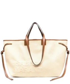 Isabel Marant Bags 'Wydra' Oversized Embossed Logo Woven Bag